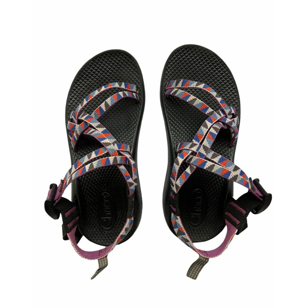 Chaco ZX1 EcoTread Strappy Outdoor Sport Sandal Camper Purple Triangle Youth 4